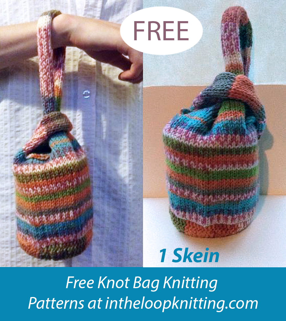 Free One Skein Knot Bag Knitting Pattern