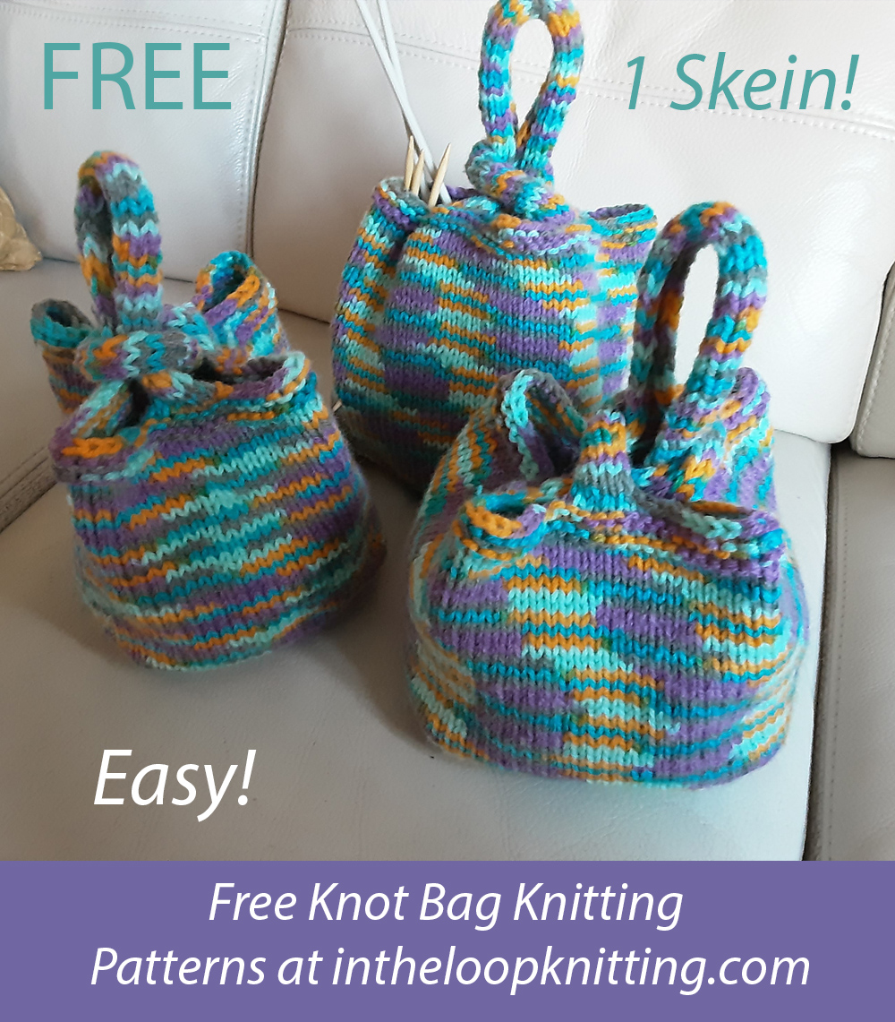 Free Japanese Knot Project Bag Knitting Pattern