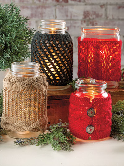 Knitting Pattern for Jar Cozies