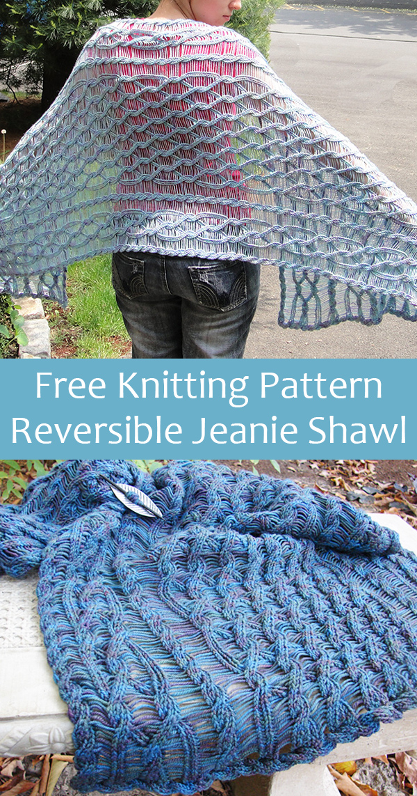 Free Knitting Pattern for Jeanie Shawl
