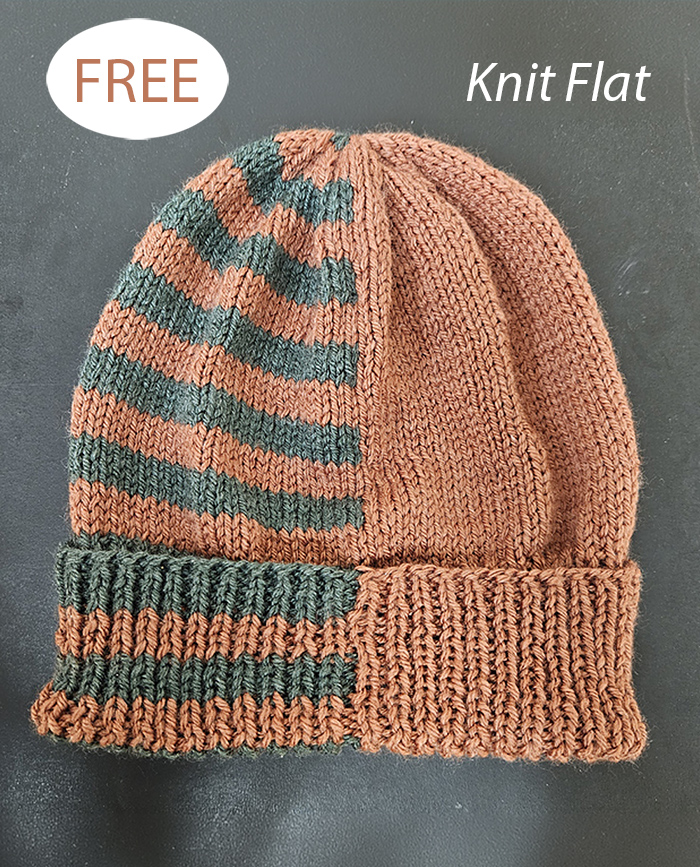 Free Knitting Pattern Jekyll and Hyde Hat Knit Flat