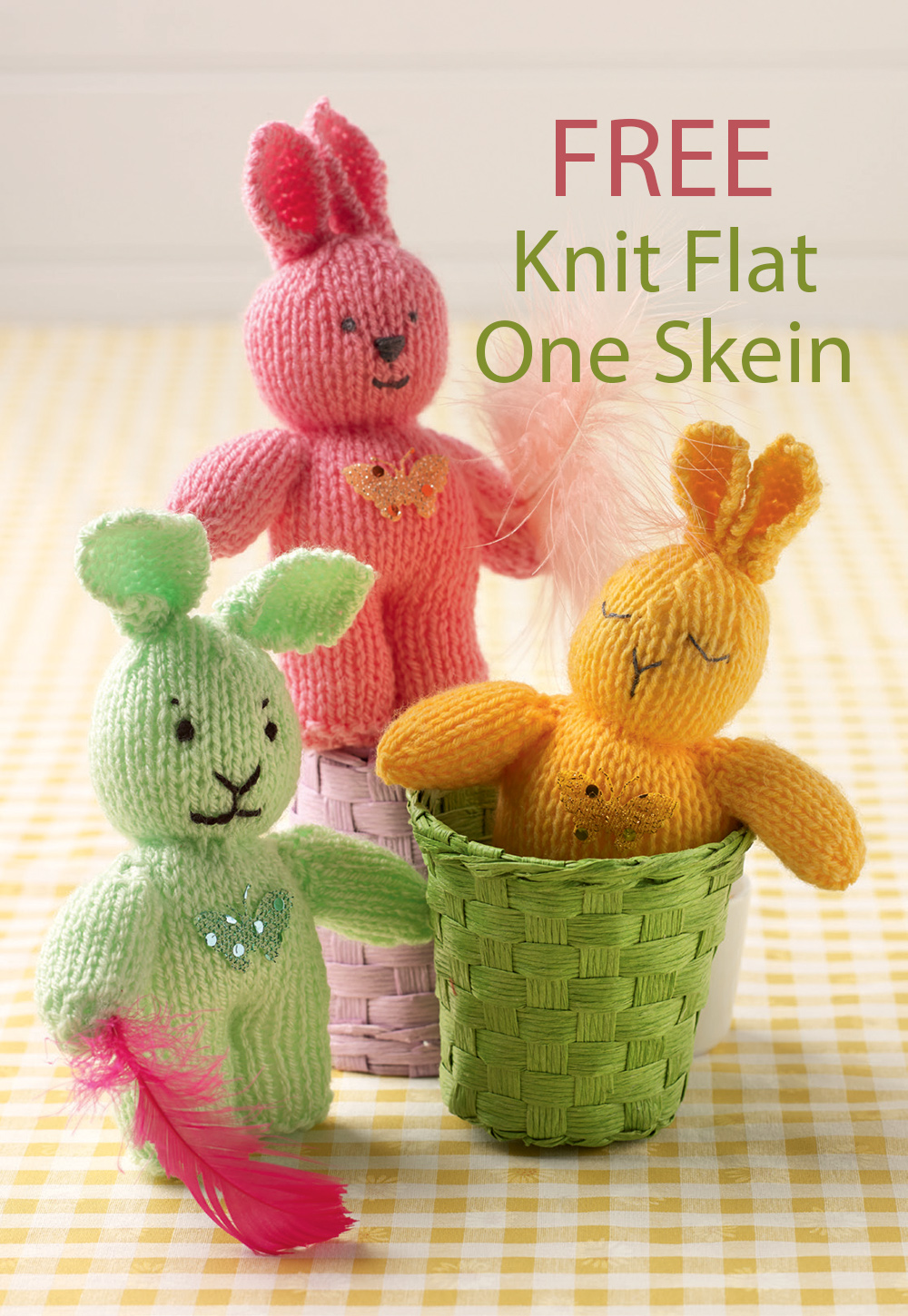 Free Small Easter Bunny Jelly Bunnies Knitting Pattern