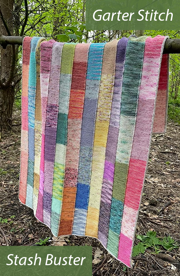 Jelly Roll Blanket Knitting Pattern