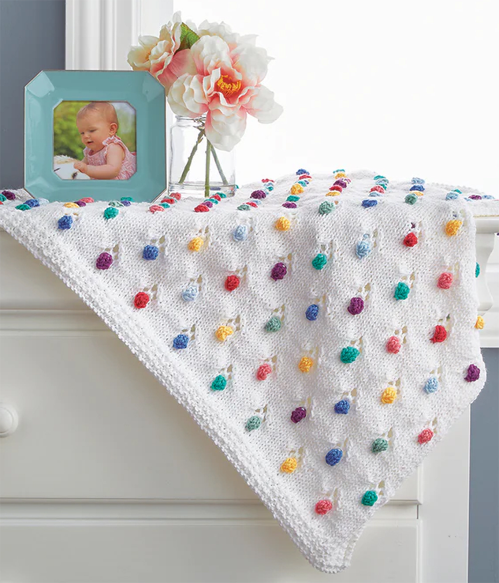 Stash Buster Knitting Pattern Jellybean Garden Blanket
