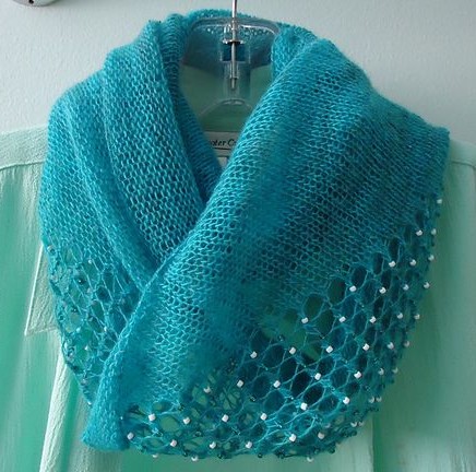 Free Knitting Pattern for Jeweled Cowl