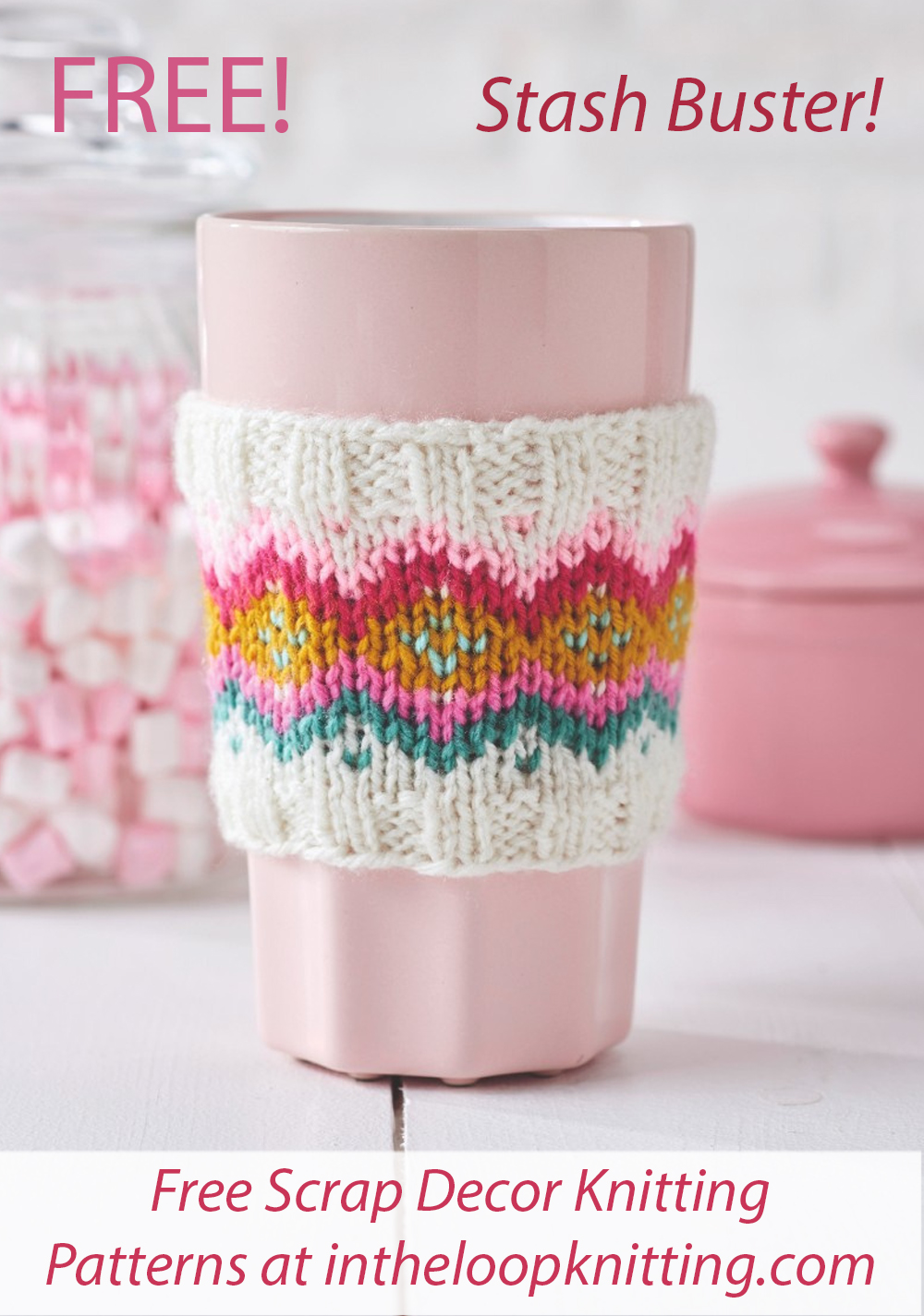 Free Jewelled Cup Cozy Knitting Patterns Stash Buster