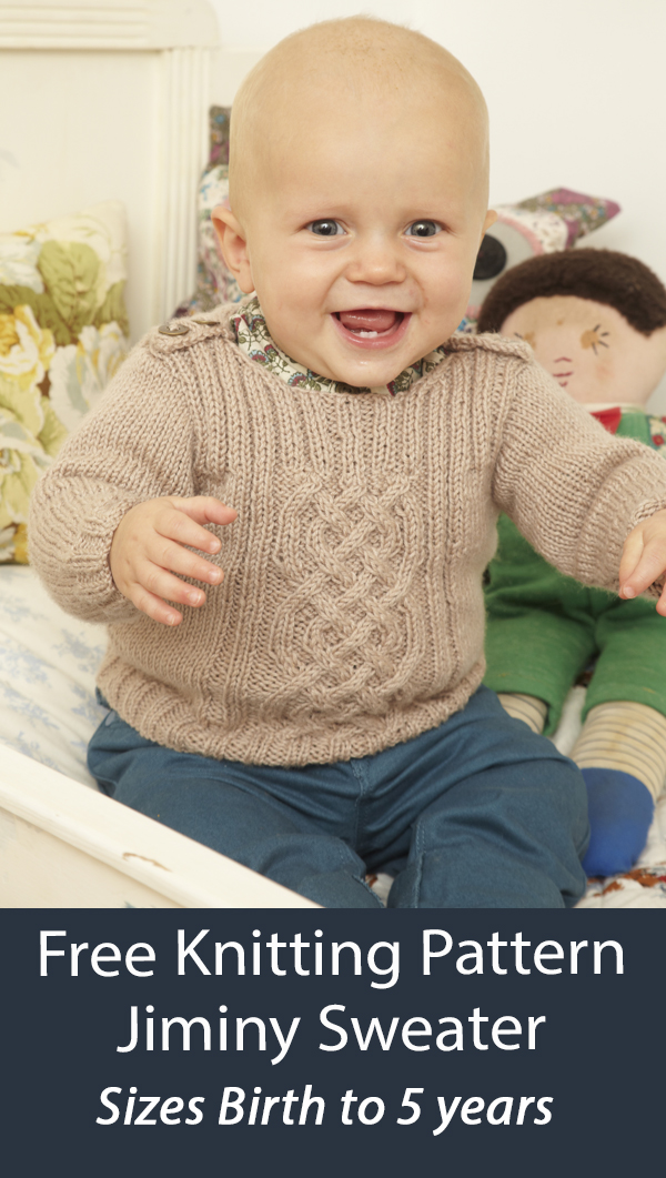 Free Baby Knitting Pattern Jiminy Sweater for Babies and Children