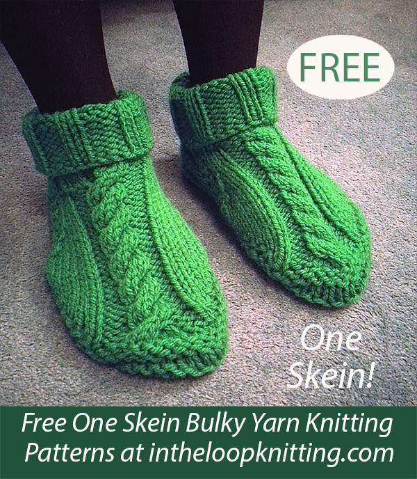 Free One Skein Joey's giant booties Knitting Pattern