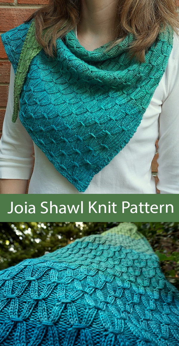 Shawl Knitting Pattern Joia Shawl