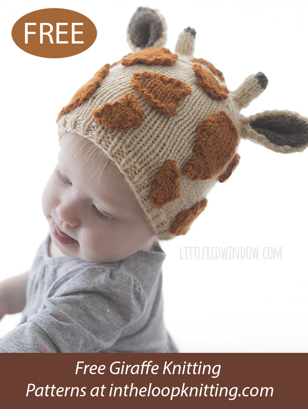 Free Baby Jolly Giraffe Hat Knitting Pattern