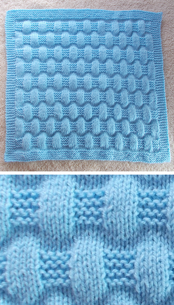 Free Knitting Pattern for Easy Jordan Baby Blanket