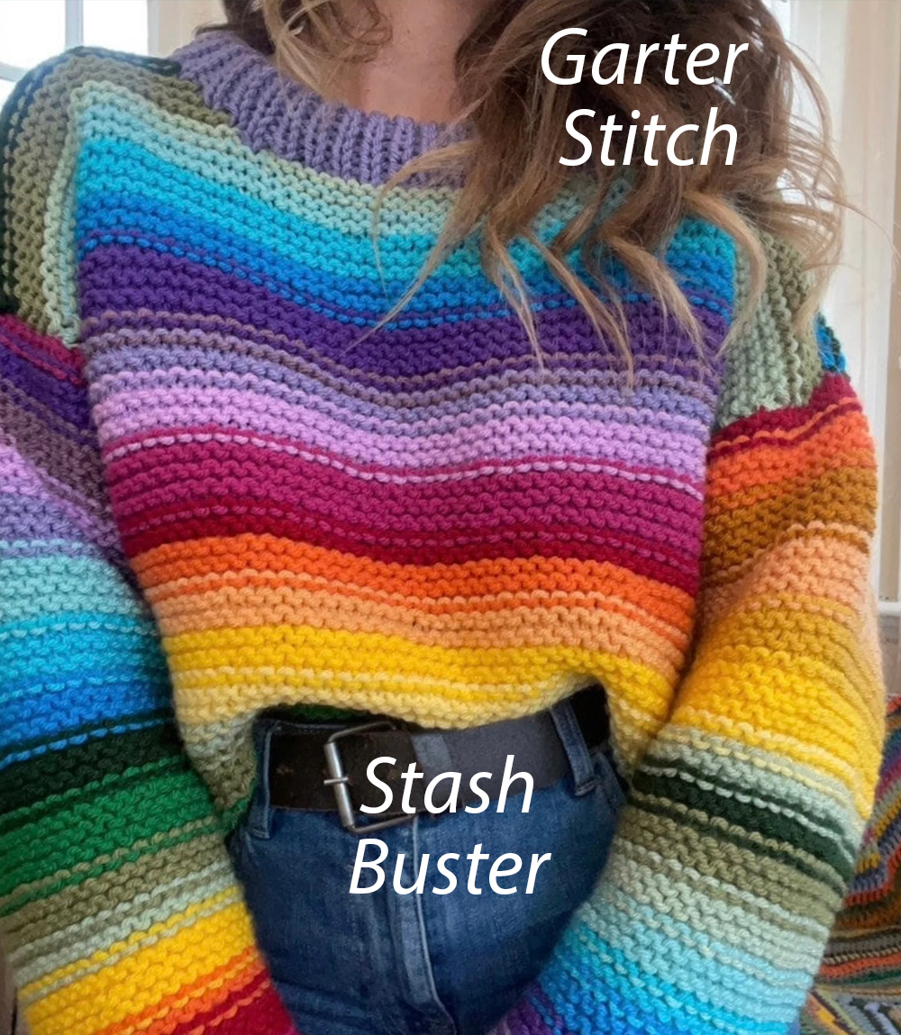 Easy Knitting Pattern Garter Stitch Joy Sweater