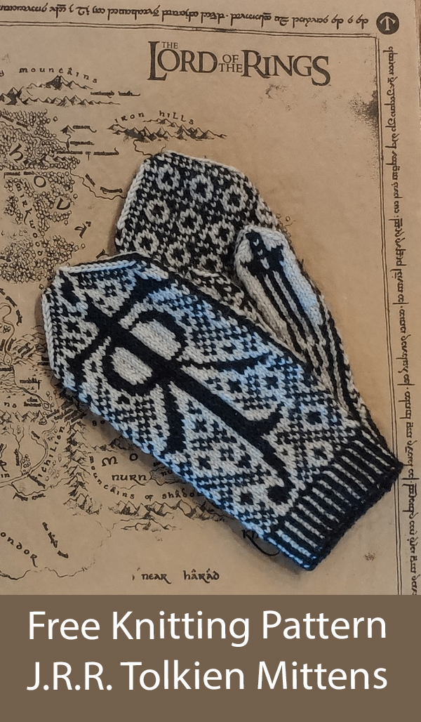 Free Lord of the Rings Knitting Pattern J.R.R. Tolkien Mittens