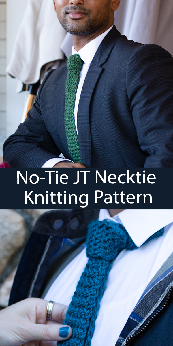 No-Tie Neck Tie Knitting Pattern JT Necktie