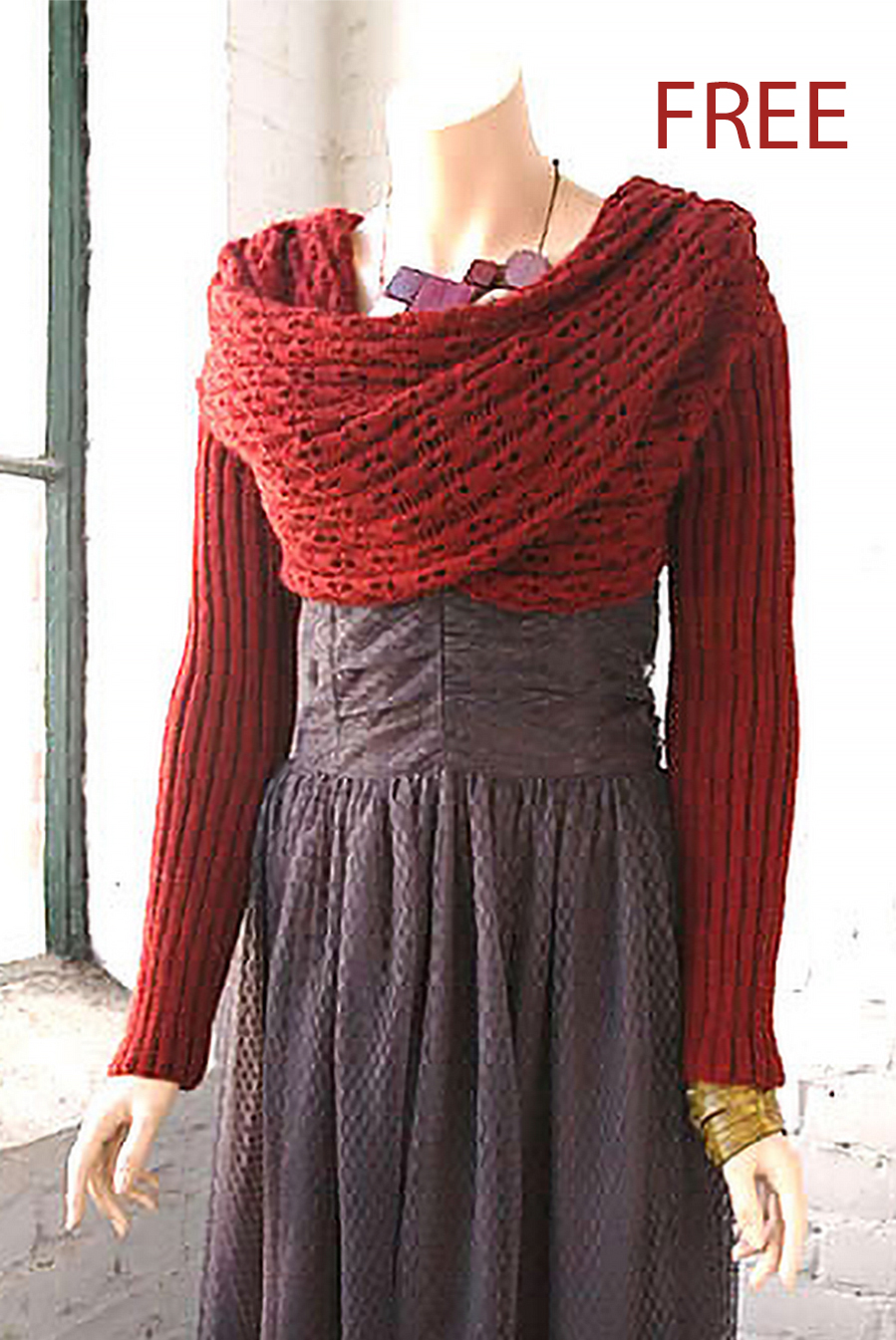 Free Sweater Knitting Pattern Juliana Sweater Scarf 