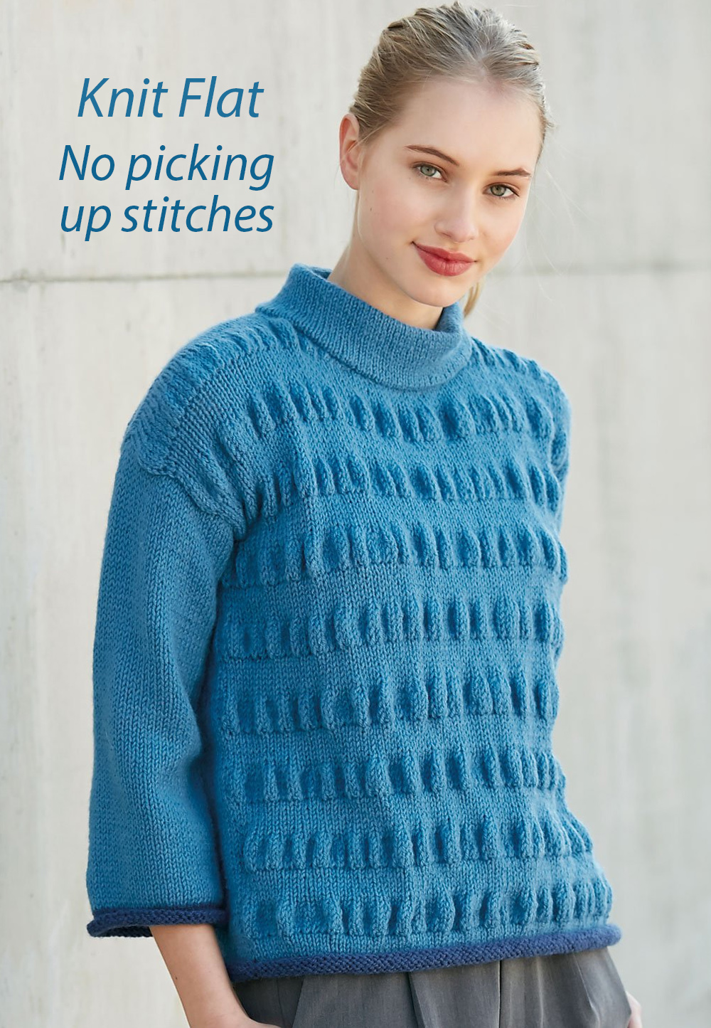 Free Knitting Pattern Jumper in Relief Stitch