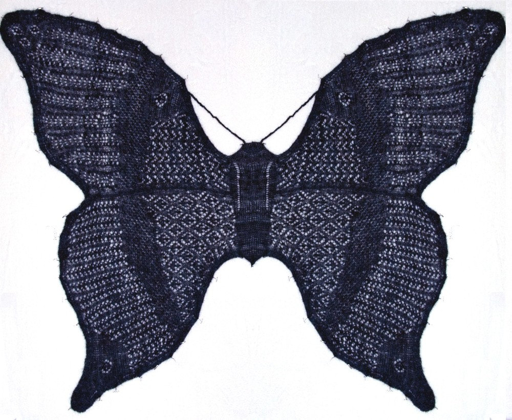 Knitting pattern for Just a Butterfly Shawl
