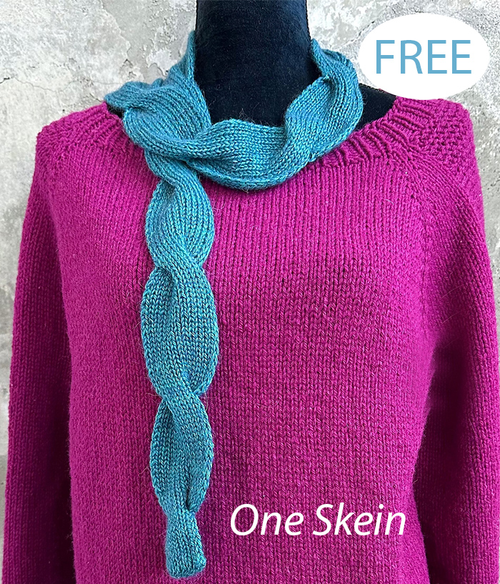Free One Skein Just A Cable Scarf Knitting Pattern