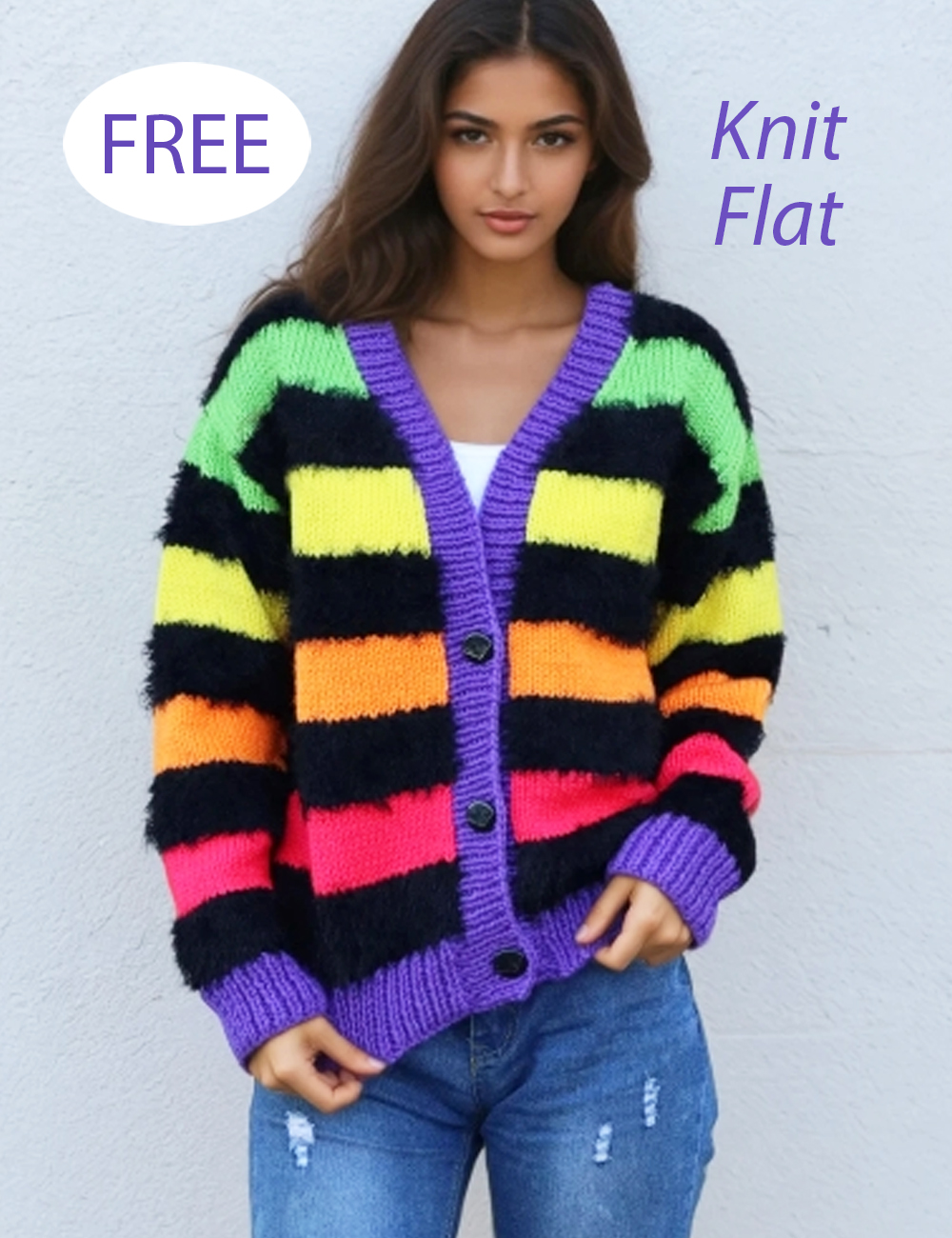 Free Knitting Pattern Just Bright Cardigan