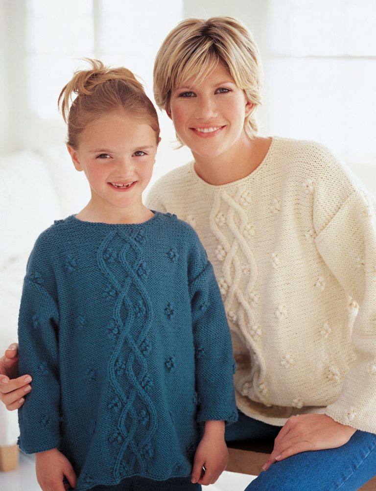 Mom &Me Family Matching Sweater Girls Womens Knitting Sweaters Outfits Clothes 