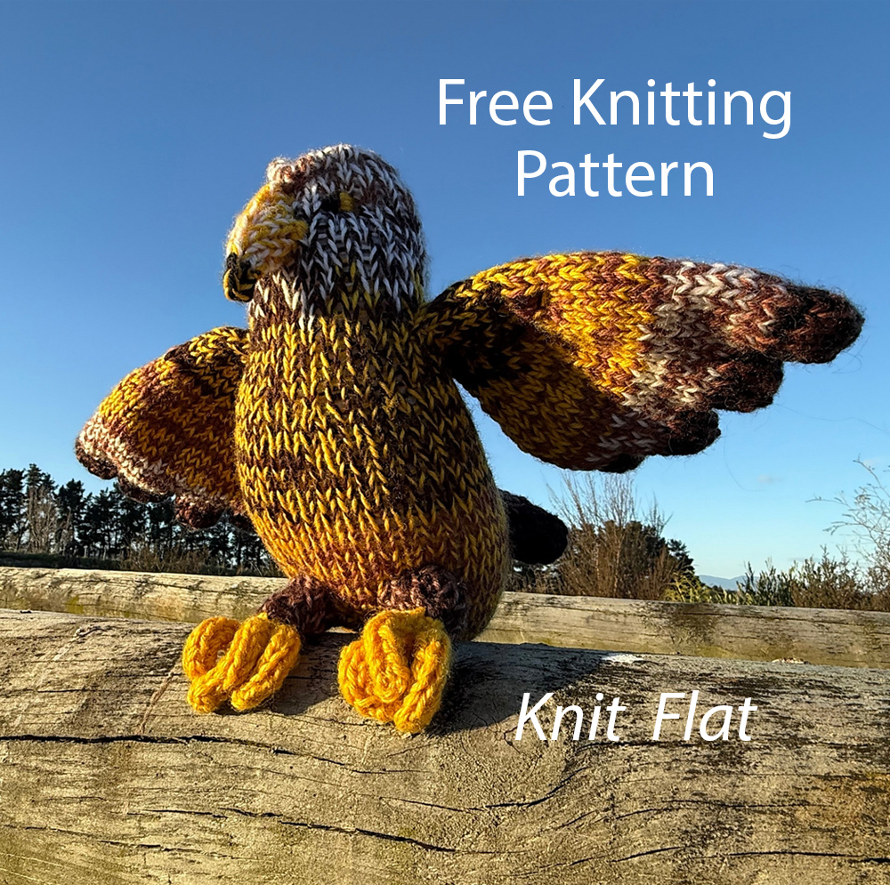 Free Kahu the Harrier Hawk Knitting Pattern