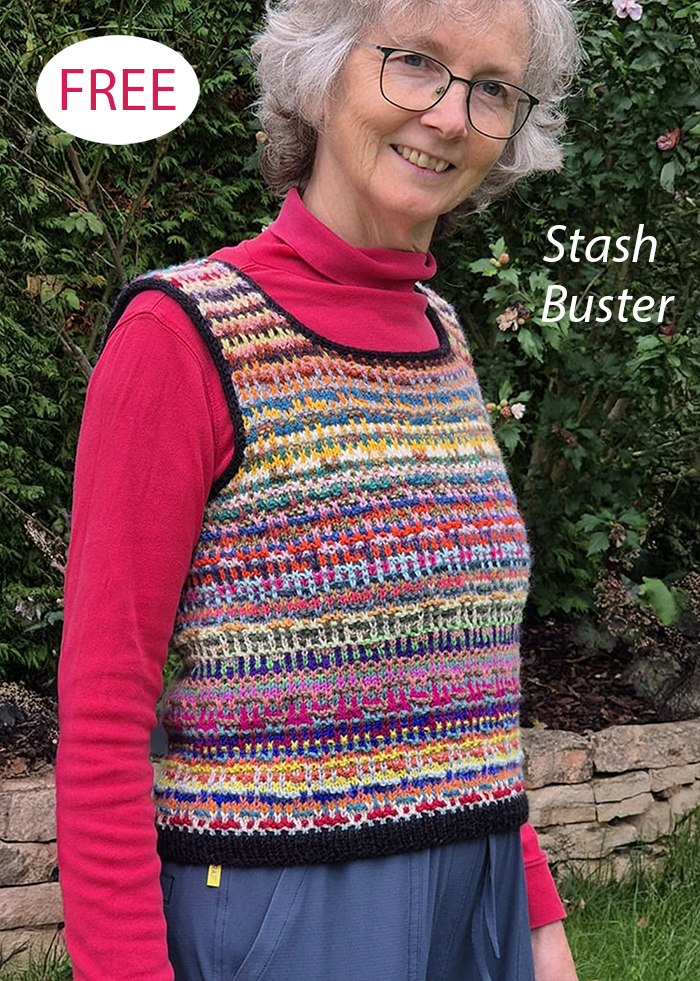 Kaleidoscope Vest De-Stash Fashion Knitting Pattern