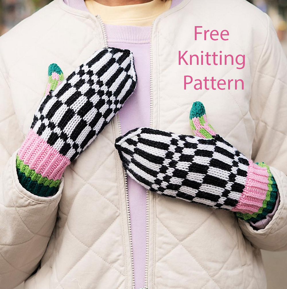 Free Knitting Pattern for Karlstad  Mittens
