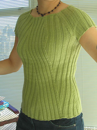 Free knitting pattern for Katrina Rib tee top