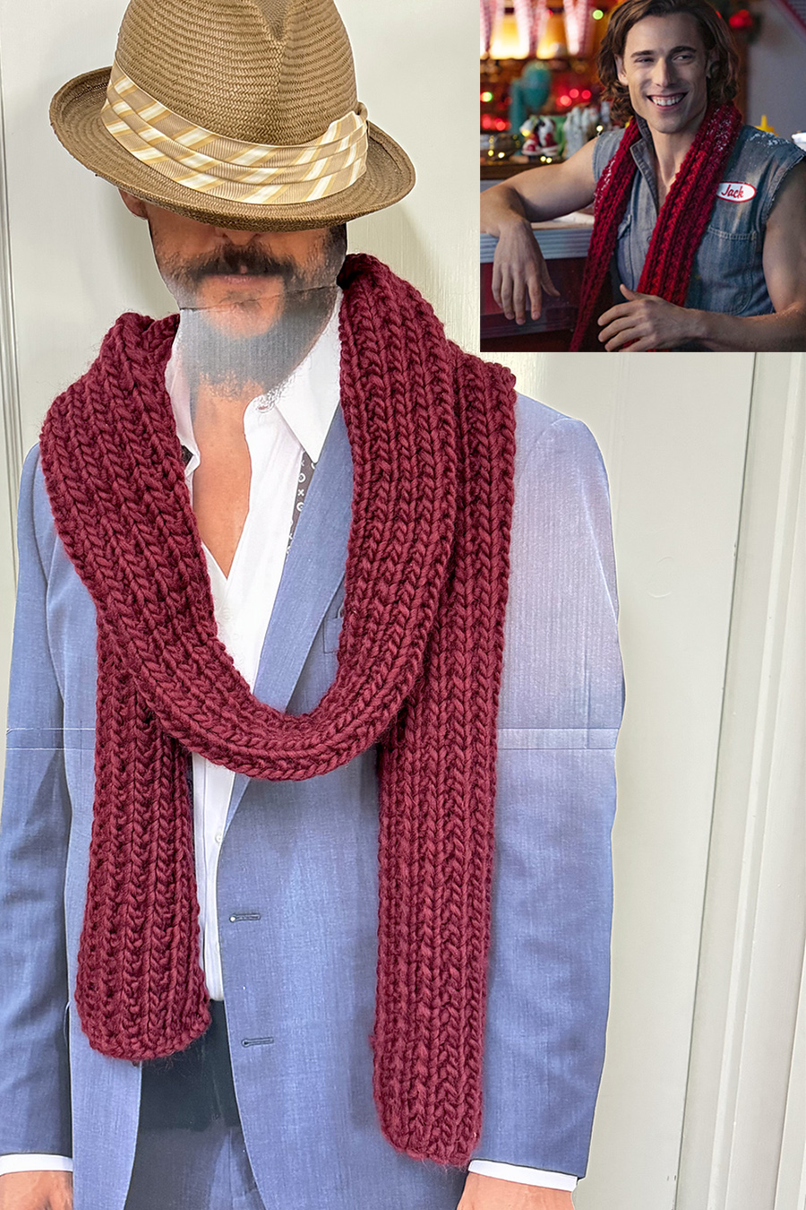 Free Hot Frosty Scarf Knitting Pattern