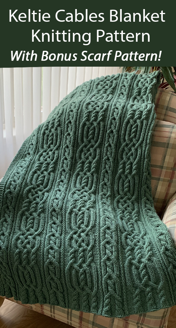 Blanket Knitting Pattern Keltie Cables Throw