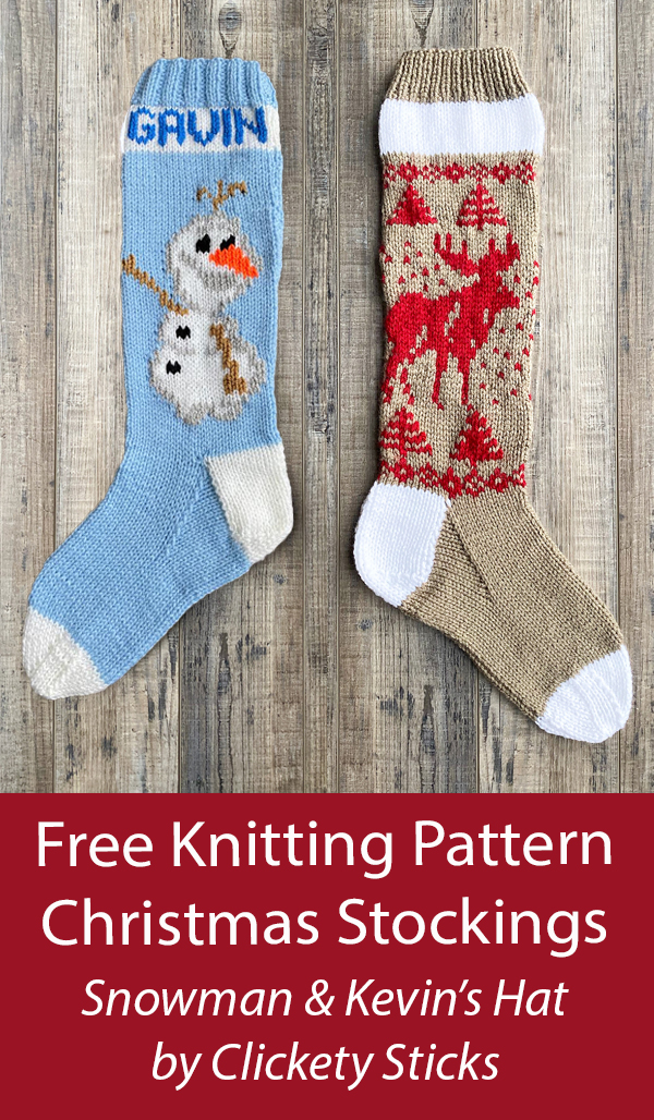 Free Christmas Stocking Knitting Patterns Kevin's Hat and Silly Snowman