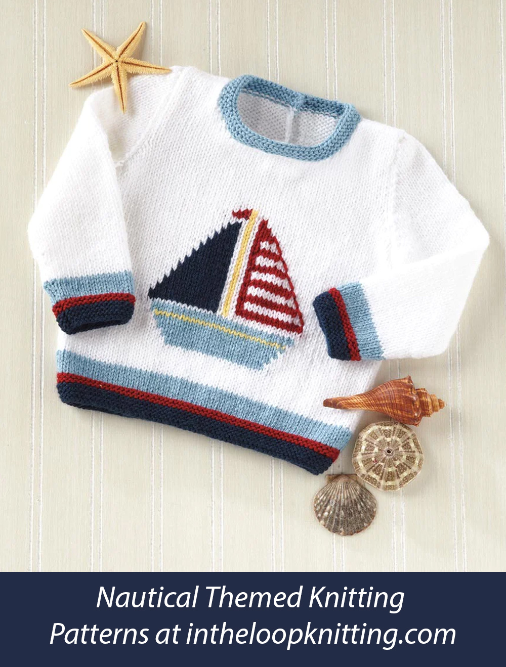 Kid's Sailboat Pullover Sweater Knitting Pattern