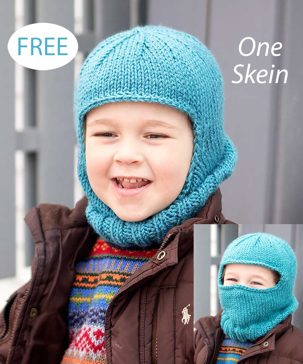 Free One Skein Kid's Ski Mask Knitting Pattern
