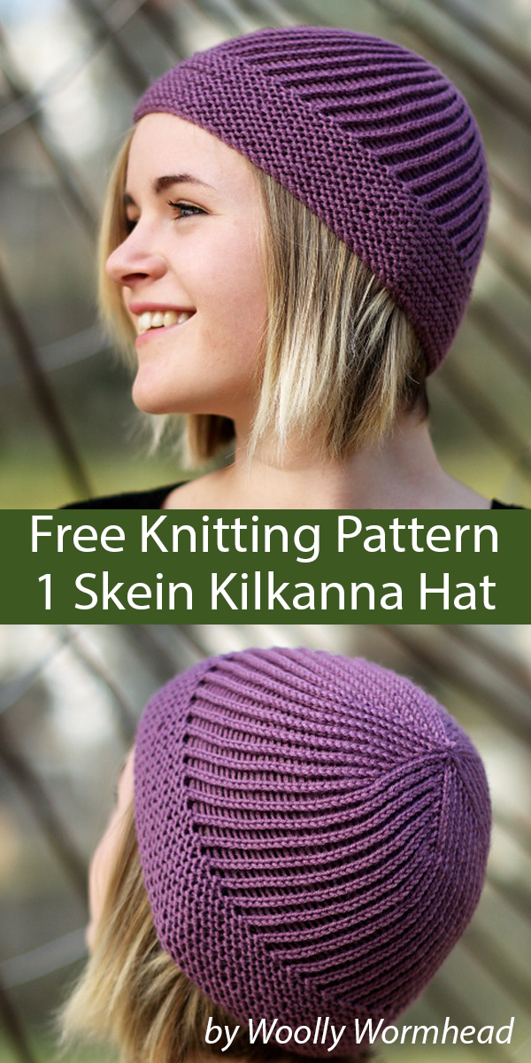 Kilkanna Hat Free Knitting Pattern One Skein One Row