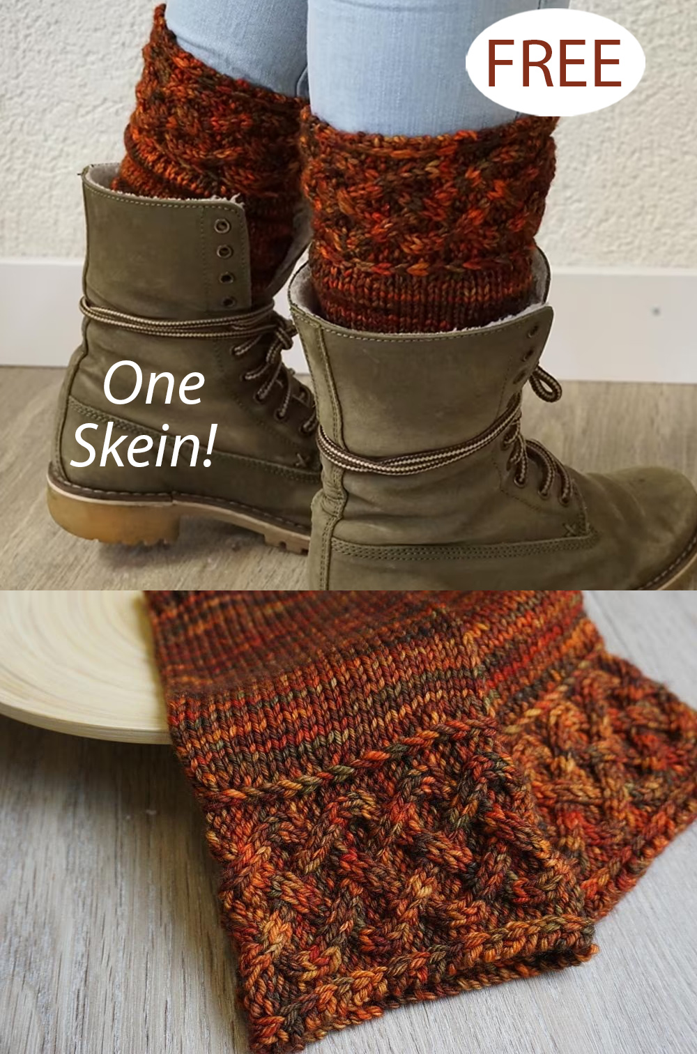 Free One Skein Kilnave Leg Warmers Knitting Pattern