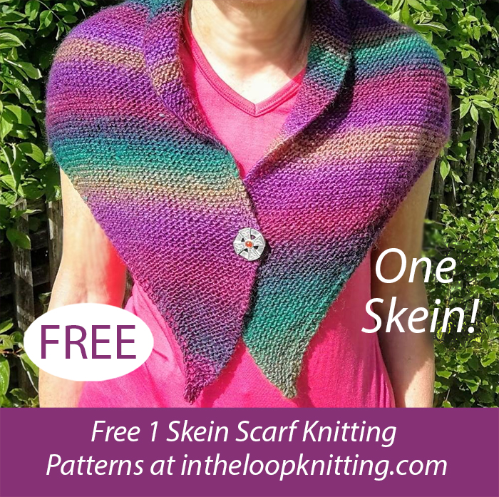 Free One Skein Kimmeridge Shoulder Scarf Knitting Pattern