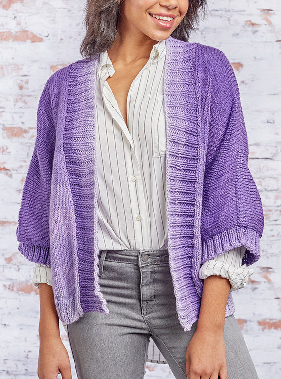 Free Knitting Pattern for Kimono Style Jacket