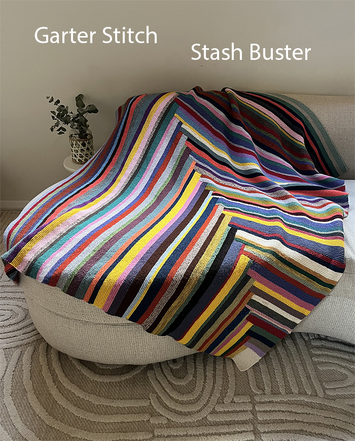 Kindling Blanket De-Stash Fashion Knitting Pattern