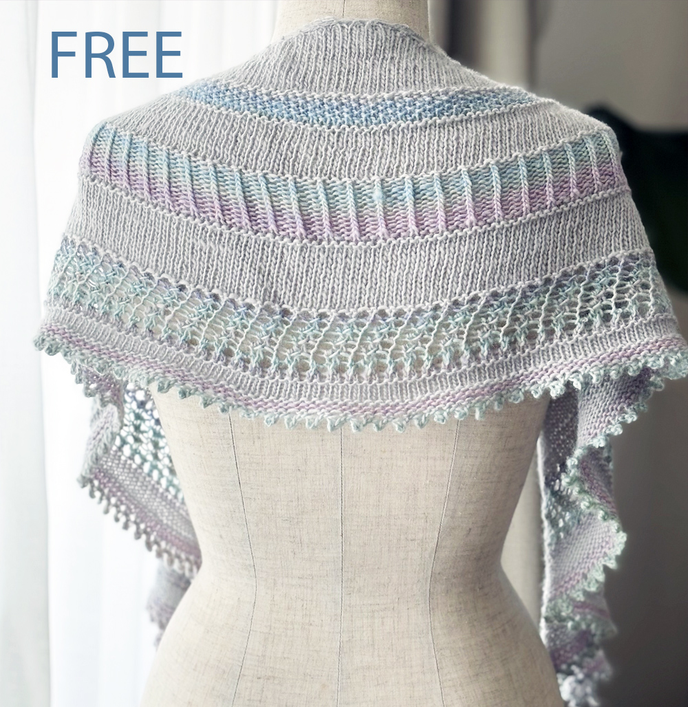 Free Kindness Blooms Shawlette Knitting Pattern