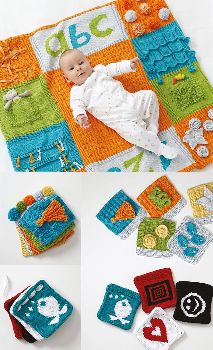 Baby Book Knitting Pattern >Activity Books and Playmat