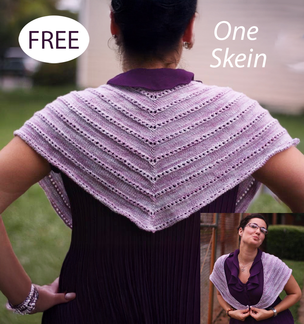 Free One Skein K.I.S.S. Shawl Knitting Pattern