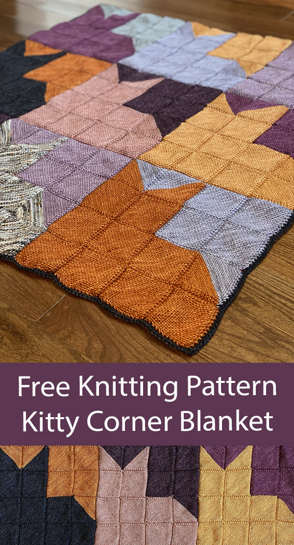 Free Kitty Corner Blanket Knitting Pattern