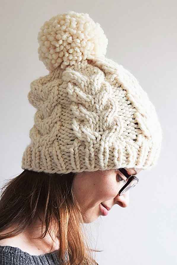 pom knit hat