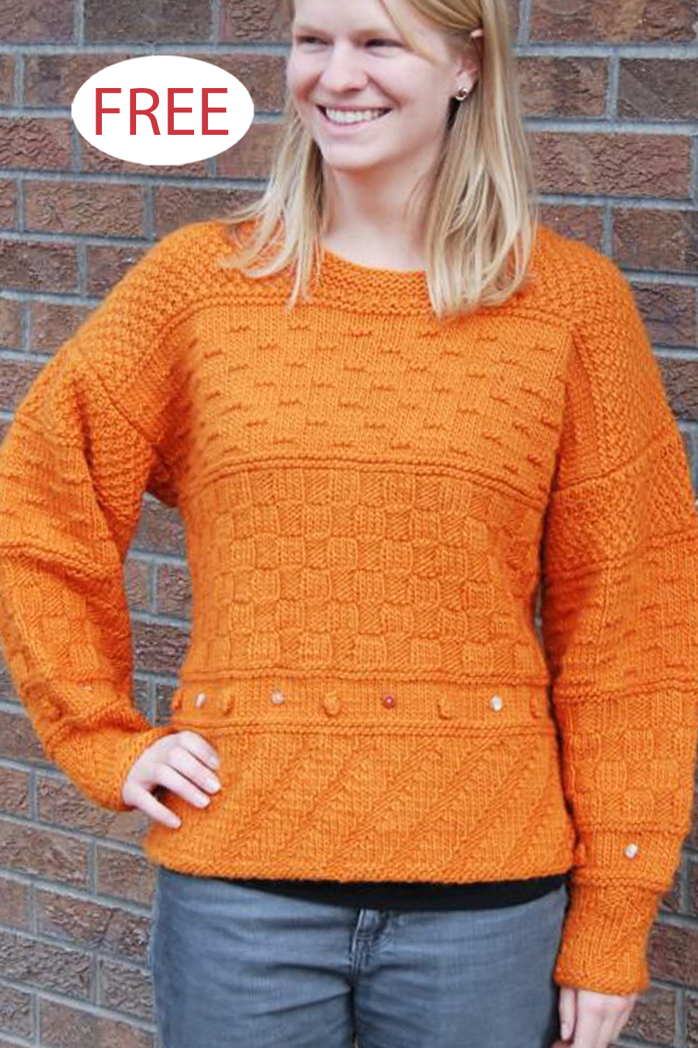 Free Sweater Knitting Pattern Knit and Purl Easy Sampler 