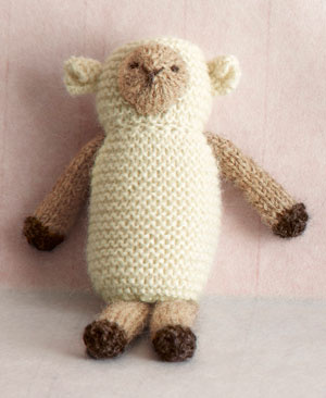 Free knittign pattern for Little Lamb about 9 inches tall