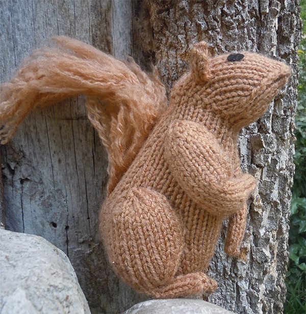 Free knitting pattern for Squirrel toy