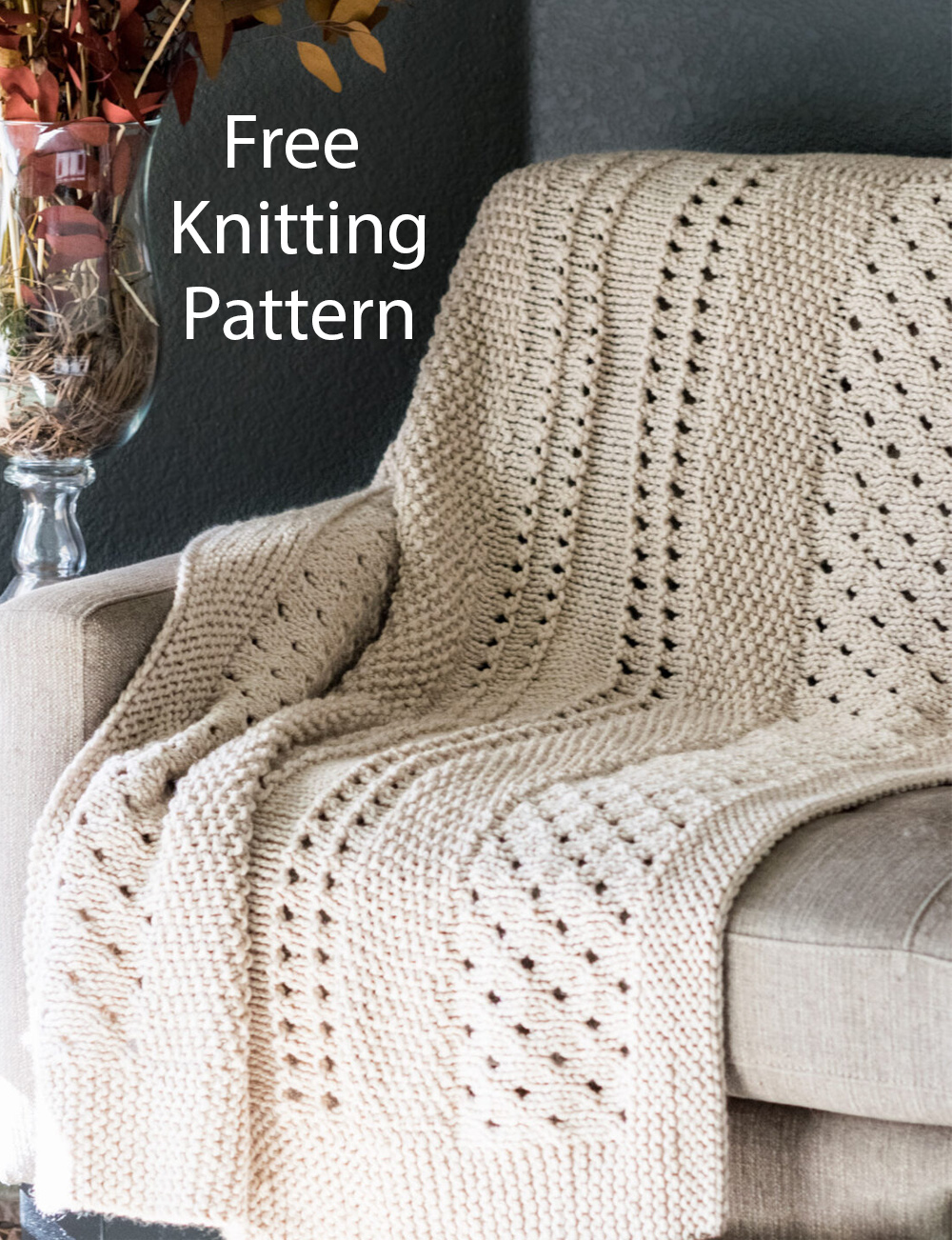 Free Knitting for Easy Knit With Love Blanket