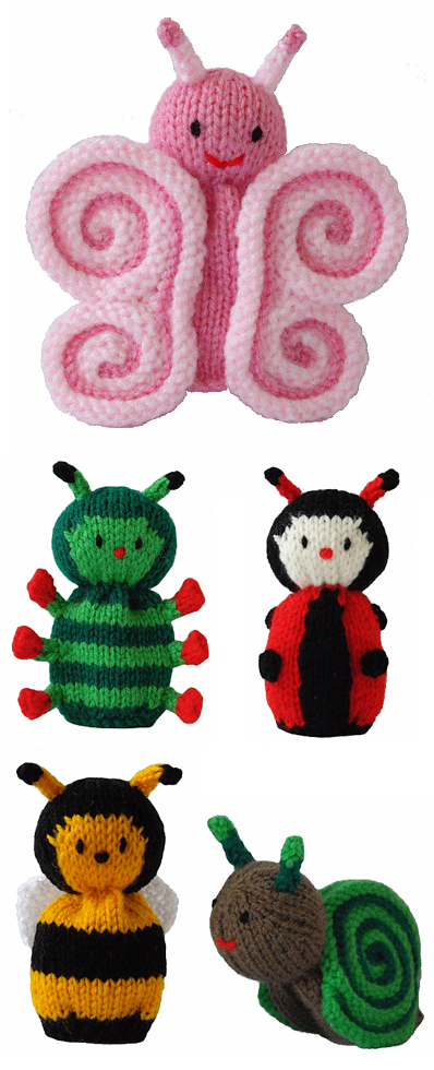 Free Knitting Patterns for Butterfly and Cutie Crawlies