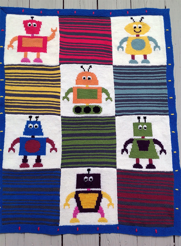 Knitting Pattern for Knitbots Baby Blanket