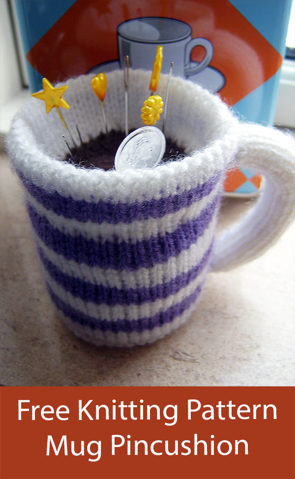 Free Knitting Pattern Mug Pincushion Toy